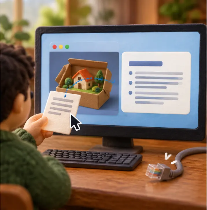 They drag a document into the app and get a summary, the computer's network unplugged.