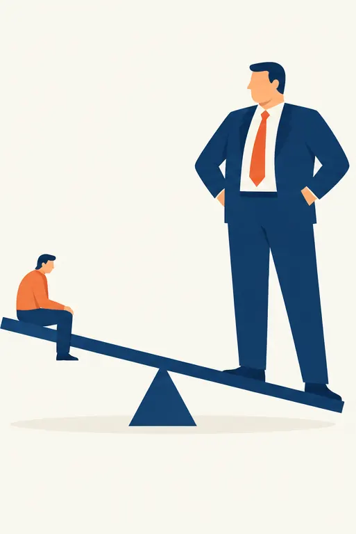 A seesaw tipping heavily toward one single large customer standing on one end.